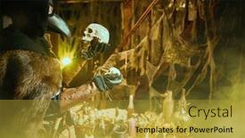  Presentation with cure - Beautiful PPT layouts featuring plague doctor is working backdrop and a gold colored foreground