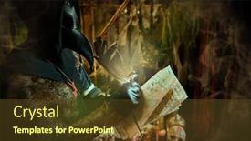  Presentation with bubonic plague - Presentation design consisting of plague-doctor-is-working background and a tawny brown colored foreground