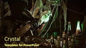  Presentation with bubonic plague - PPT theme with plague-doctor-is-working background and a wine colored foreground