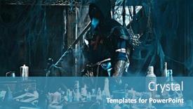  Presentation with bubonic plague - Beautiful theme featuring plague-doctor-is-working backdrop and a teal colored foreground