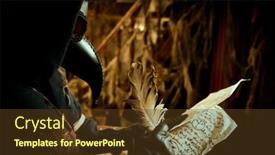  Presentation with bubonic plague - Presentation design having plague-doctor-is-working background and a tawny brown colored foreground