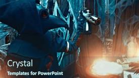  Presentation with bubonic plague - Beautiful theme featuring plague-doctor-is-working backdrop and a navy blue colored foreground