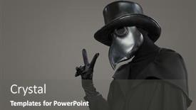  Presentation with gray - Amazing slides having plague-doctor-shows-a-positive backdrop and a dark gray colored foreground