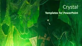  Presentation with old house - Slide deck featuring plague-doctor-stands background and a forest green colored foreground