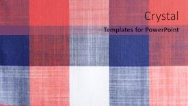  Presentation with cotton fabric - Colorful slides enhanced with plaid-cotton-fabric-texture backdrop and a coral colored foreground