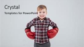  Presentation with boxing - Colorful slide deck enhanced with plaid shirt and red boxing backdrop and a light gray colored foreground