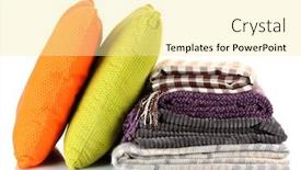  Presentation with color - Amazing theme having plaids-and-color-pillows-isolated backdrop and a  colored foreground