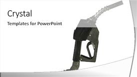  Presentation with copy space - PPT theme enhanced with plain background - gas hose nozzle isolated background and a white colored foreground