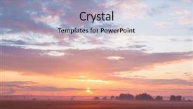  Presentation with land - Cool new presentation design with plain background - grass land red sunbeams backdrop and a  colored foreground