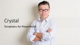  Presentation with business plan cover page images - Presentation theme featuring plain background with shadow background and a light gray colored foreground