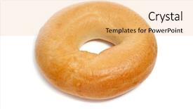  Presentation with bagel - Slides having plain bagel on a white background and a yellow colored foreground