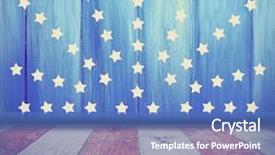  Presentation with national flag of chicago - Cool new slide deck with plain borders - american national flag on wooden backdrop and a teal colored foreground