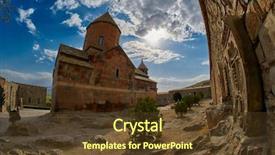  Presentation with armenia - Beautiful presentation theme featuring plain borders - famous khor virap monastery backdrop and a tawny brown colored foreground