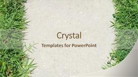  Presentation with grass texture on green - Colorful slides enhanced with plain borders - green grass frame in grey backdrop and a sky blue colored foreground