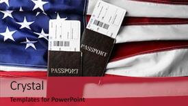  Presentation with plain - Amazing presentation having plain borders - passports tickets lying on american backdrop and a red colored foreground