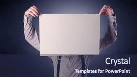  Presentation with notepad blank lined paper - Audience pleasing PPT layouts consisting of plain business card - young businessman hiding behind backdrop and a  colored foreground