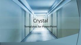  Presentation with simple plain - Presentation theme enhanced with plain corridor of a hospital background and a light blue colored foreground