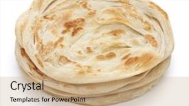  Presentation with indian food - Cool new slide deck with plain paratha multi layered indian backdrop and a coral colored foreground