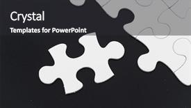  Presentation with plain - Colorful slide set enhanced with plain puzzle over black background backdrop and a dark gray colored foreground