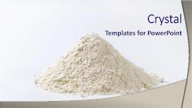  Presentation with flour - Audience pleasing PPT layouts consisting of plain white - side view of flour pile backdrop and a sky blue colored foreground