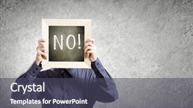  Presentation with frame - Slide deck with plaint - young woman in shirt background and a  colored foreground