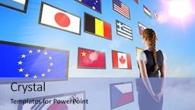  Presentation with flags of the lgbt community - Amazing PPT theme having plaited - digital composite of panel backdrop and a light blue colored foreground