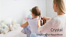  Presentation with hair - PPT theme with plaited - plaiting hair background and a  colored foreground