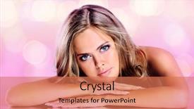  Presentation with colored parachute woman - Amazing slides having plaited - portrait of a smilling woman backdrop and a coral colored foreground