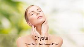  Presentation with health - Presentation theme with hand plams - health and beauty concept background and a lemonade colored foreground