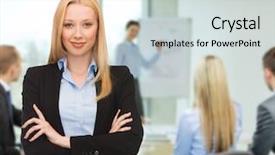  Presentation with friendly - Slide set consisting of corporate plan - business and office concept background and a sky blue colored foreground