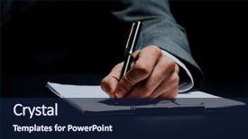  Presentation with fountain pen and inkpot - Theme with s plan - businessman's hand with pen background and a navy blue colored foreground