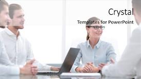  Presentation with new business ideas - Beautiful PPT layouts featuring s plan - company's specialists are discussing ideas backdrop and a white colored foreground