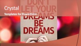  Presentation with dreams - Slide set consisting of personal action plan - don't let your dreams be background and a coral colored foreground