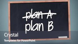  Presentation with blackboard - Amazing theme having plan a and plan b backdrop and a dark gray colored foreground