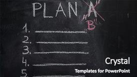  Presentation with chalk - Presentation enhanced with plan a list and b background and a dark gray colored foreground