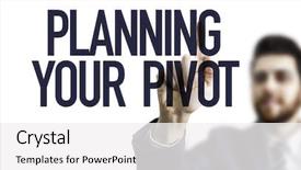  Presentation with planning - Beautiful presentation theme featuring plan b - business man pointing the text backdrop and a white colored foreground