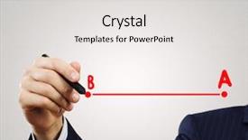  Presentation with way - Cool new slides with plan b - close up of male hand backdrop and a white colored foreground