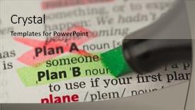  Presentation with definition - Beautiful theme featuring plan b definition highlighted backdrop and a light gray colored foreground