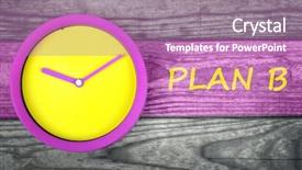 Presentation with clock - Theme with plan b message and clock background and a coral colored foreground