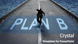  Presentation with business plan - Amazing theme having plan b message on road backdrop and a gray colored foreground