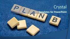  Presentation with personal goals - Colorful presentation theme enhanced with plan-b-text-in-ivory backdrop and a ocean colored foreground