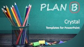  Presentation with green - Slide set featuring plan b text on green background and a teal colored foreground