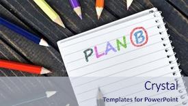  Presentation with action plan way forward text - Amazing presentation theme having plan b text on notepad backdrop and a lemonade colored foreground