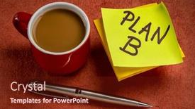  Presentation with personal goals - Beautiful presentation design featuring plan-b-word-abstract backdrop and a tawny brown colored foreground