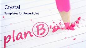  Presentation with hard work pencil - Presentation theme with plan b word and pink background and a sky blue colored foreground