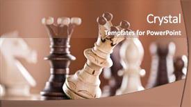  Presentation with action plan - Beautiful PPT theme featuring plan check action - black chess king crashes white backdrop and a red colored foreground
