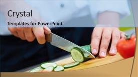  Presentation with cucumbers - Slide deck consisting of  background and a  colored foreground