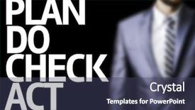  Presentation with business plan - Slide set featuring plan do check act written background and a tawny brown colored foreground