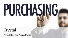  Presentation with procurement - Audience pleasing theme consisting of plan procurement - business man pointing the text backdrop and a white colored foreground