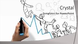  Presentation with business plan - Audience pleasing presentation theme consisting of plan success - hand drawing image of businessman backdrop and a white colored foreground
